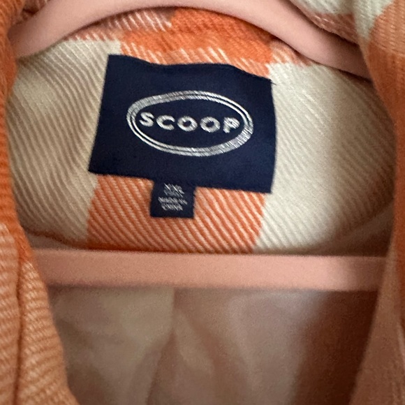 Scoop Orange Plaid Car Coat - Picture 4 of 4